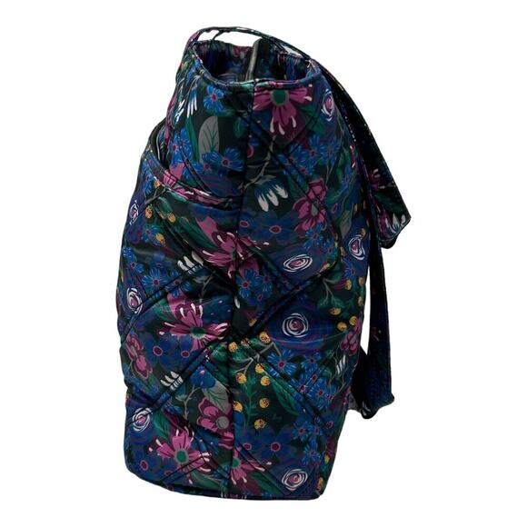 Lug Skyliner Tote Whimsy Black Floral Travel Trolley Sleeve Business Carry All - Picture 5 of 14